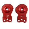 2Pcs Aluminum Adjustable 25T Hi-Torque Servo Saver for 1/10 RC Cars, Compatible with TRX4, TRX6, SCX10, Capra, Futaba & Tamiya Servos (Red) view 1