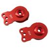 2Pcs Aluminum Adjustable 25T Hi-Torque Servo Saver for 1/10 RC Cars, Compatible with TRX4, TRX6, SCX10, Capra, Futaba & Tamiya Servos (Red) view 2