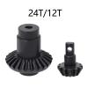 RC Car Parts Compatible with FMS K5 for FCX24 for Xiaoqi 1/24 Remote Control for Model Car Upgrade Accessories Harden Steel Bevel Gear(Black,2 Pair) view 2
