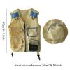 Explorer Vest and Hat Set for Kids Outdoor Activities, Blue view 2