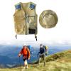 Explorer Vest and Hat Set for Kids Outdoor Activities, Blue view 4