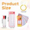 Bewudy 15 Multiplication Flashcards, Math Flashcards, 0-12 Multiplications Table Flashcard, Times Tables Poster with 2 Dry Erase Markers and 1 Ring view 2