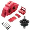 RC Car Accessories for Arrma for Kraton for Outcast for Mojave 4S for BLX 4S V2 1/10 1/8 Metal Center Gearbox and Differential Set Upgrade Parts Accessories(Red) view 1