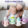 4PCS Silicone Baby Bottle Handles Compatible with Dr Brown, Easy Grip Silicone Handles Compatible with Dr Browns Bottles 5Oz 9Oz, Wide-Neck, BPA-Free White Purple Pink Green view 4