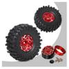 1.9''Tires Super Grip Sticky Tyre OD 118mm / 4.64''& 1.9 Beadlock wheels Hex 12mm Compatible with 1/10 Crawler TRX4 SCX10 Redcat Gen8 4pcs(4pcs Green) view 3