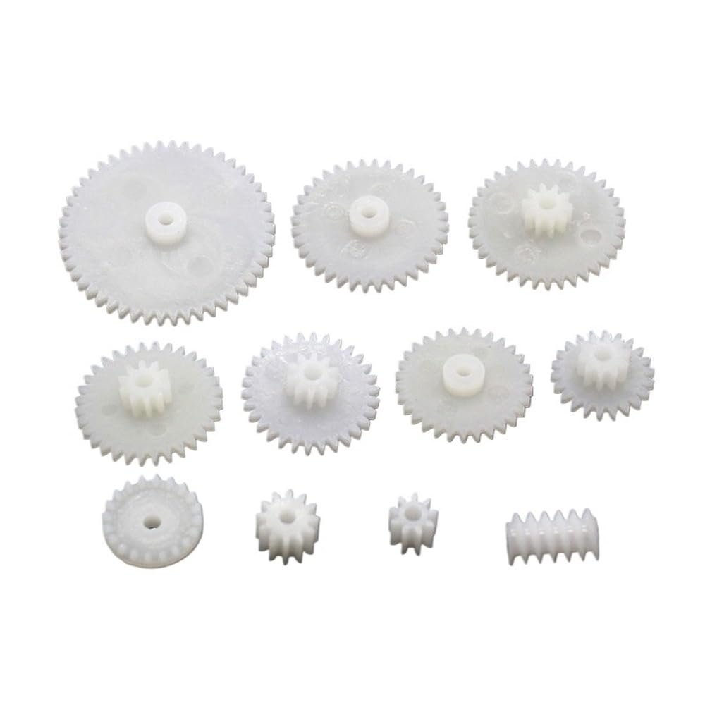 0.5M DIY Plastic Gear Set for Craft Projects, 46-Piece Kit with Multiple Gears & Accessories(11 Plastic Gear Packs)