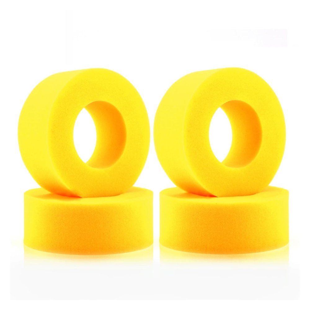 4 pcs 1.9'' Tire Inserts Soft Outer Foam Inserts Compatible with 1.9inch Tires RC Crawler SCX10 90046 TRX4(4pcs yellow)