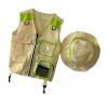 Explorer Vest and Hat Set for Kids Outdoor Activities, Green view 1