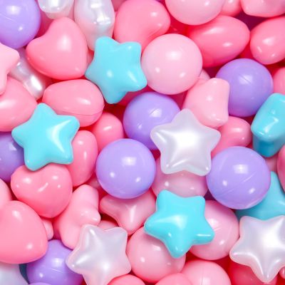 Heopeis Star Ball Pit Balls 50 200 500 Count Plastic Balls for Toddlers Phthalate Free BPA Free Crush Proof Balls for Kids Ball Pit Play Tent Indoor Outdoor