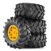 4PCS 12mm Hub 1/10 Tyre Monster Truck Tires Plastics Beadlock Wheels Buggy RC Car Crawler(4pcs Yellow) view 2
