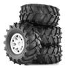 4PCS 12mm Hub 1/10 Tyre Monster Truck Tires Plastics Beadlock Wheels Buggy RC Car Crawler(4pcs Yellow) view 4