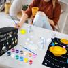 35PCS Solar System Model Kit Foam Ball Kit Includes Color Pigments Palette Spheres Balls Brushes Felt Background Plate Instruction Manual Astronaut Ornament and More view 3