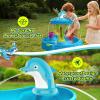 Dolphin Shaped Water Table Pump, Cordless Rechargeable Pump for Water Tables, 3 Hours Non-Stop Water Fountain Play, Easy Tool-Free Installation, Water Play Accessories for Toddlers & Kids view 2