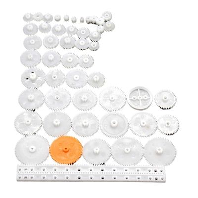 0.5M DIY Plastic Gear Set for Craft Projects, 46-Piece Kit with Multiple Gears & Accessories(50 Gear Packs)