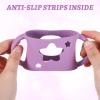 4 Pack Baby Bottle Holder for Dr Brown Wide-Neck Bottle with Easy Grip Handles Soft Silicone Star-Shaped Bottle Holder for Baby Self Feeding - BPA-Free (White Pink Purple Green) view 3