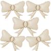 5pcs White Bow Balloon, Cream White Bows Balloons, Ivory Giant Bow Foil Balloon For Birthday Baby Shower Girls Women Boho Party Wedding Bridal Shower Bachelorette Engagement Graduation Decorations view 1