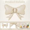 5pcs White Bow Balloon, Cream White Bows Balloons, Ivory Giant Bow Foil Balloon For Birthday Baby Shower Girls Women Boho Party Wedding Bridal Shower Bachelorette Engagement Graduation Decorations view 3