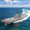 OTONOPI 17 Inch Battleship Toy, 1/350 Scale Plastic Military Warship Model USS Arleigh Burke DDG 51 Destroyer, Navy Model Ship with Display Stand Collection Gifts for Kids,Teens and Adults view 2