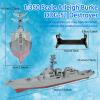 OTONOPI 17 Inch Battleship Toy, 1/350 Scale Plastic Military Warship Model USS Arleigh Burke DDG 51 Destroyer, Navy Model Ship with Display Stand Collection Gifts for Kids,Teens and Adults view 3