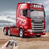 FANXMF RC Tractor Truck 770S 1/18 Remote Control Truck Trailer 2.4G 19CH Heavy Duty Construction Vehicle with Light Sound Effects Shock Absorption Engineering Truck Lorry Car Model 15.4in view 1