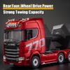 FANXMF RC Tractor Truck 770S 1/18 Remote Control Truck Trailer 2.4G 19CH Heavy Duty Construction Vehicle with Light Sound Effects Shock Absorption Engineering Truck Lorry Car Model 15.4in view 4