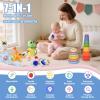 Baby Toys 6-12 Months,Montessori Toys for 6 Month old,Baby Sensory Toy for 6-9-12 Month,7-in-1 Stacking Blocks Cups Ring Matching Eggs Teething Pull String Suction Cup Toy for 6-12-18+ Months Gift view 2