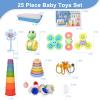 Baby Toys 6-12 Months,Montessori Toys for 6 Month old,Baby Sensory Toy for 6-9-12 Month,7-in-1 Stacking Blocks Cups Ring Matching Eggs Teething Pull String Suction Cup Toy for 6-12-18+ Months Gift view 3