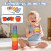 Baby Toys 6-12 Months,Montessori Toys for 6 Month old,Baby Sensory Toy for 6-9-12 Month,7-in-1 Stacking Blocks Cups Ring Matching Eggs Teething Pull String Suction Cup Toy for 6-12-18+ Months Gift view 4