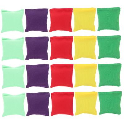 BESPORTBLE 20pcs Small Outdoor Toss Bean Bags Dual Game Props for Parties Picnics and Team Building Activities