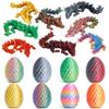 8PCS 3D Printed Dragon Eggs with Dragon Inside, Mini Mystery Egg Articulated Crystal Fidget Toy, Home Office Decor Executive Gift, Surprise 3D Printed Animals Toy Set (Set A) view 1