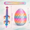 8PCS 3D Printed Dragon Eggs with Dragon Inside, Mini Mystery Egg Articulated Crystal Fidget Toy, Home Office Decor Executive Gift, Surprise 3D Printed Animals Toy Set (Set A) view 4