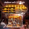 3D Wooden Puzzles for Adults, DIY Miniature Dollhouse, Book Nook Kit, Built-in LED Model Kit Hobby Gifts for Adults Teens Home Decor, Ideal Gift for Teenager and Men (Dinosaur Museum) view 4