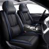Cscevt Leather Seat Covers for Audi A8 e 2020,Car Seat Covers Front Set,Waterproof Car Seat Protectors with Airbag,Comfort Interior Cover Seats for Cars(Black+Blue,Pillows) view 1