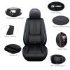 Cscevt Leather Seat Covers for Audi A8 e 2020,Car Seat Covers Front Set,Waterproof Car Seat Protectors with Airbag,Comfort Interior Cover Seats for Cars(Black+Blue,Pillows) view 3