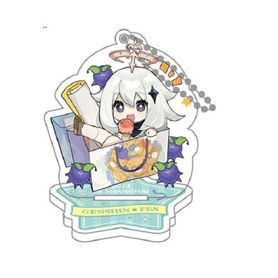 Crunchyroll Genshin Impact Genshin Fes 2021 Acrylic Stand Keychain Paimon, Colourful, One Size