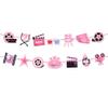 2pcs Pink Movie Night Party Garland Banners, Camera & Film Themed Banners Movie Night Banner for Girls Birthdays, Baby Showers & Theater-Themed Celebrations view 1