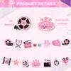 2pcs Pink Movie Night Party Garland Banners, Camera & Film Themed Banners Movie Night Banner for Girls Birthdays, Baby Showers & Theater-Themed Celebrations view 3