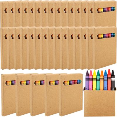 36 Pack Mini Crayon Boxes Color Crayons Bulk Wrapped Wax Crayons Pack Classroom Art Craft School Kids Student Teacher Party Supplies Birthdays Gifts