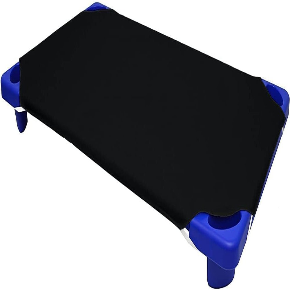 100% Cotton (Pack of 36) Standard Size Daycare/Pre-School Cot Sheets - 22"x 40" for Boys and Girs - Nap time Sheet Cot Bed Fitted Sheet Cover for Todder and Preschool - Black