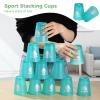 48 Pcs Stacking Cups, Classic Family Game, Speed Training for Youth and Adults, Red, Blue, Green, Orange view 3