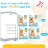 10 Pack Diaper Pail Refill Bags Compatible with Dekor Classic Diaper Pail, 40% Extra Length Refills Holds up to 6400 Diapers, Thickened Multi-layer Odor Control Diaper Bags (Baby Scent) view 2