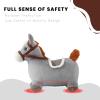 Hopper Toy 2 Year Old Boy, Toddler Plush Bounce Animals, Ride on Bouncing Plush Inflatable Horse, Outdoor Indoor Hopping Horse Bouncer, Birthday Gifts for 18m -5 Years Old Kid (Gray) view 2