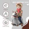Hopper Toy 2 Year Old Boy, Toddler Plush Bounce Animals, Ride on Bouncing Plush Inflatable Horse, Outdoor Indoor Hopping Horse Bouncer, Birthday Gifts for 18m -5 Years Old Kid (Gray) view 3