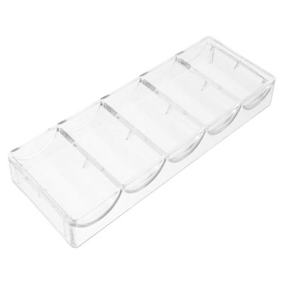 LIOOBO Acrylic Poker Chip Holder Tray for 100 Chips Design for Game Evenings and Parties