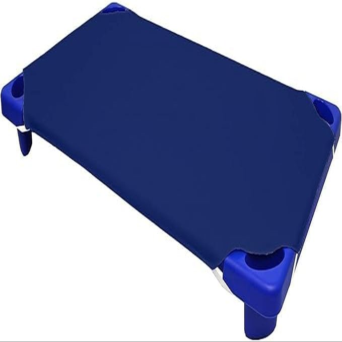 100% Cotton (Pack of 20) Standard Size Daycare/Pre-School Cot Sheets - 23"x 55" for Boys and Girs - Nap time Sheet Cot Bed Fitted Sheet Cover for Todder and Preschool - Royal Blue