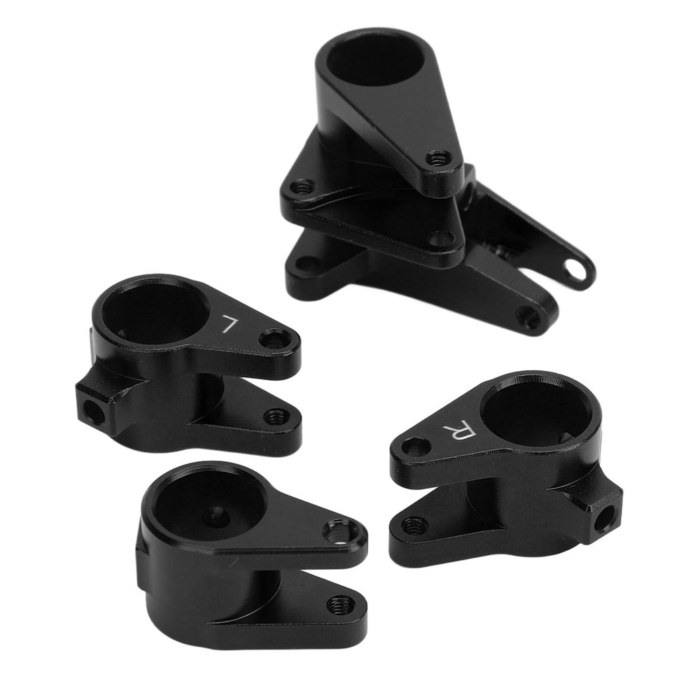 Axle Tube Link Mount Set Aluminum Counterweight Increase Link Rod Mount Adapter for SCX10 PRO Silver (Black)