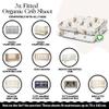 100% Organic Cotton Crib Sheets (3-Pack) - GOTS Certified - Breathable Organic Crib Sheets - Double-Elastic for Secure Fit, Extra Protection for Your Baby - Gender-Neutral Sheet (28"x55")/ 140 x 70cm view 4