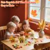 12 Thanksgiving Fall Crafts Wooden House for Boy, Girl & Adult, Fall Activities Kit DIY with Paint Pen Pumpkin Turkey Owl, Thanksgiving Arts and Crafts for Classroom Party Favors & Gift Supplies Bulk view 4