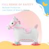 Hopper Toy 2 Year Old Boy, Toddler Plush Bounce Animals, Ride on Bouncing Plush Inflatable Horse, Outdoor Indoor Hopping Horse Bouncer, Birthday Gifts for 18m -5 Years Old Kid (White) view 2