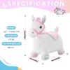 Hopper Toy 2 Year Old Boy, Toddler Plush Bounce Animals, Ride on Bouncing Plush Inflatable Horse, Outdoor Indoor Hopping Horse Bouncer, Birthday Gifts for 18m -5 Years Old Kid (White) view 4